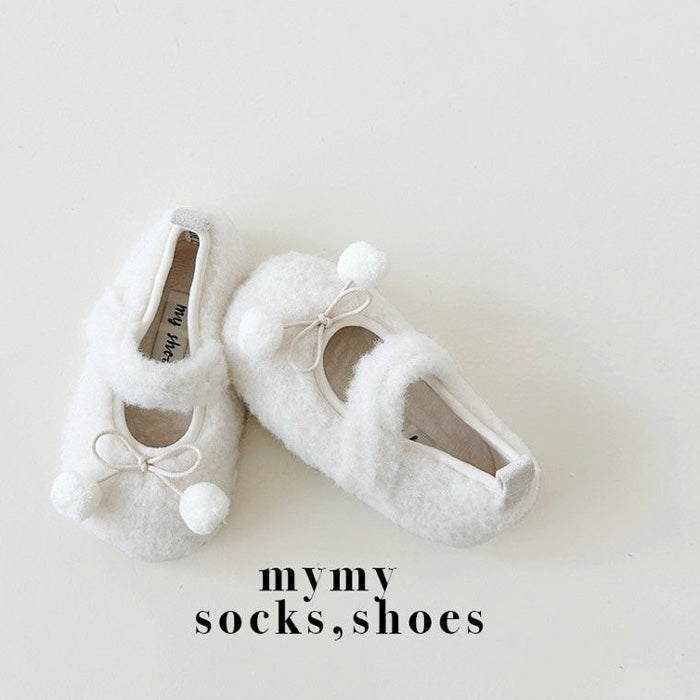 毛毛小白鞋