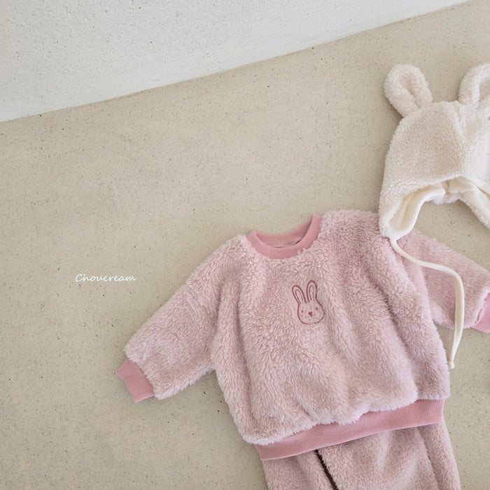 毛毛套裝 (上衣+褲)