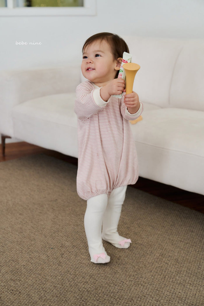 間條鬆身套裝 (連襪褲)