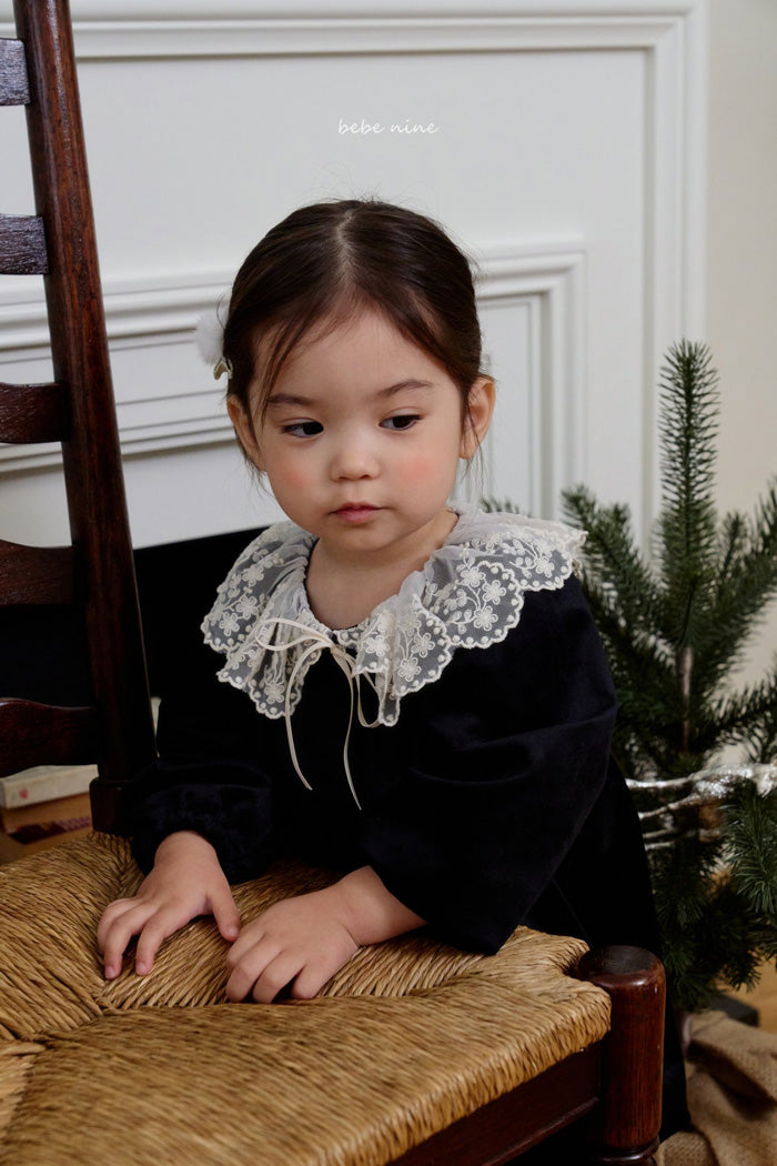 LACE荷葉領連身服