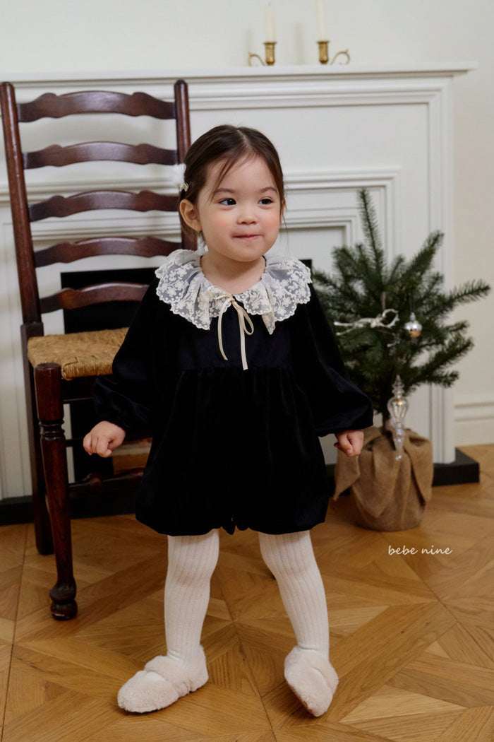 LACE荷葉領連身服