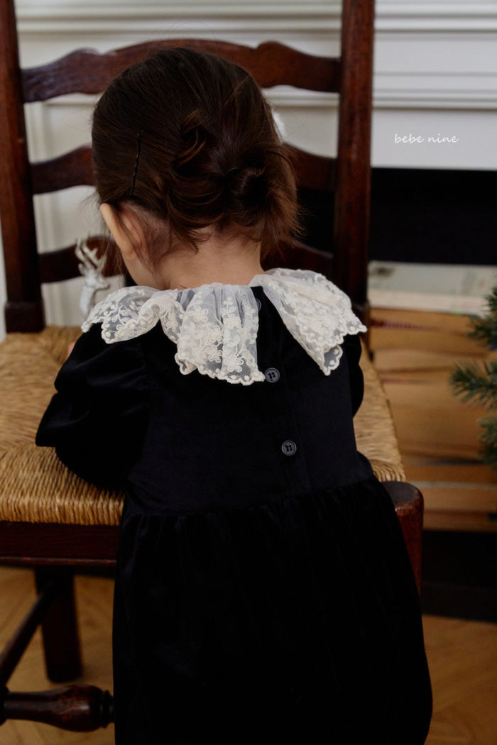 LACE荷葉領連身服