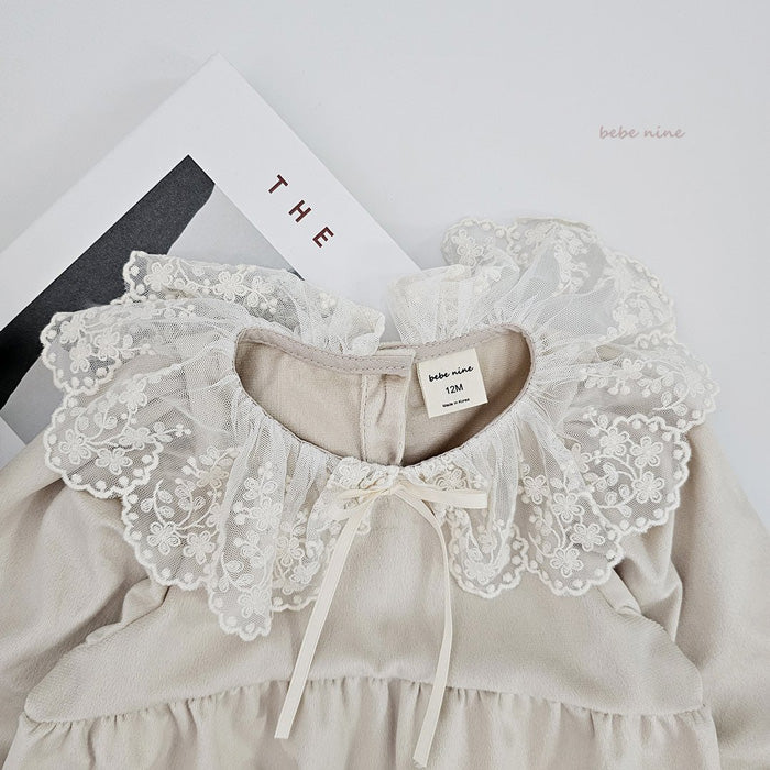 LACE荷葉領連身服