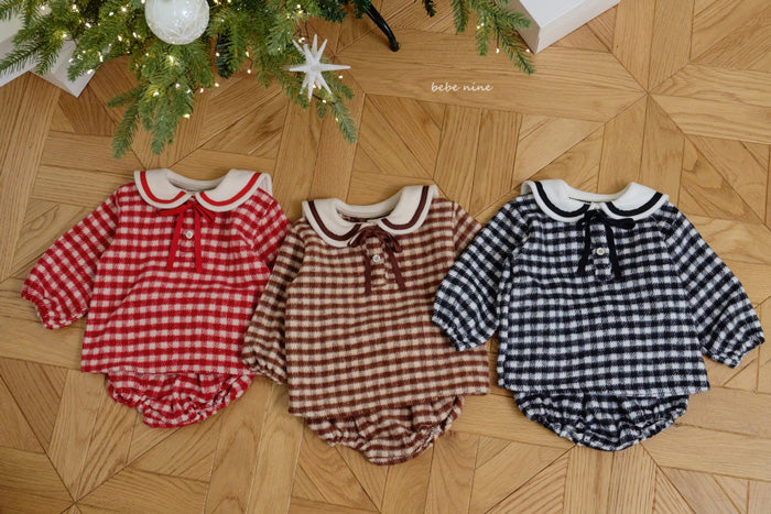 格仔套裝 (上衣+褲)