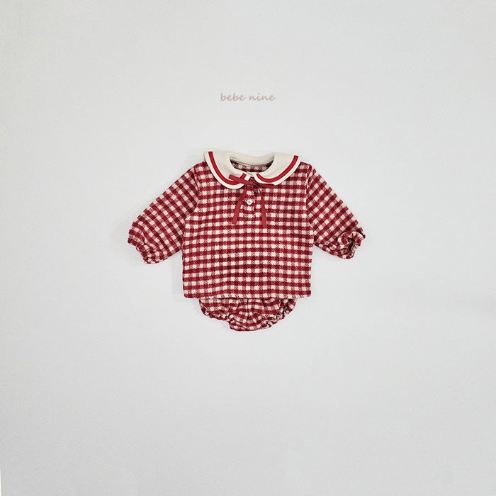 格仔套裝 (上衣+褲)