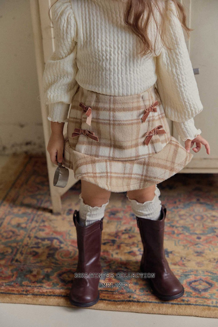 格仔套裝 - 下身裙