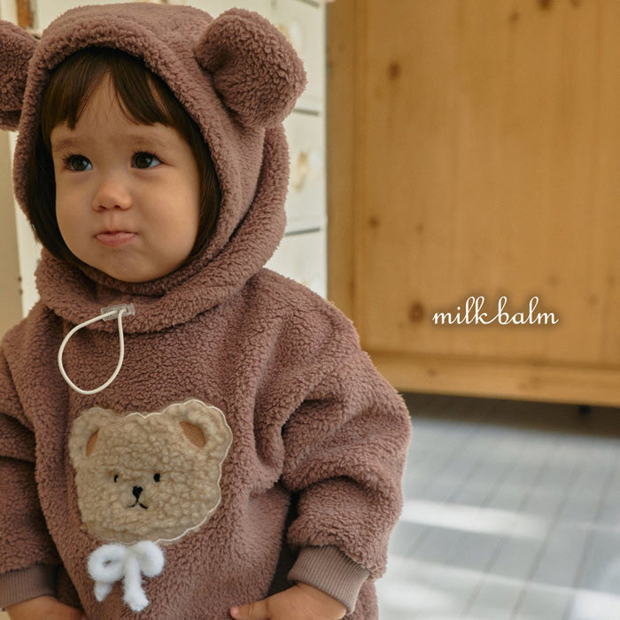 小熊爬服 (可加配熊帽子)